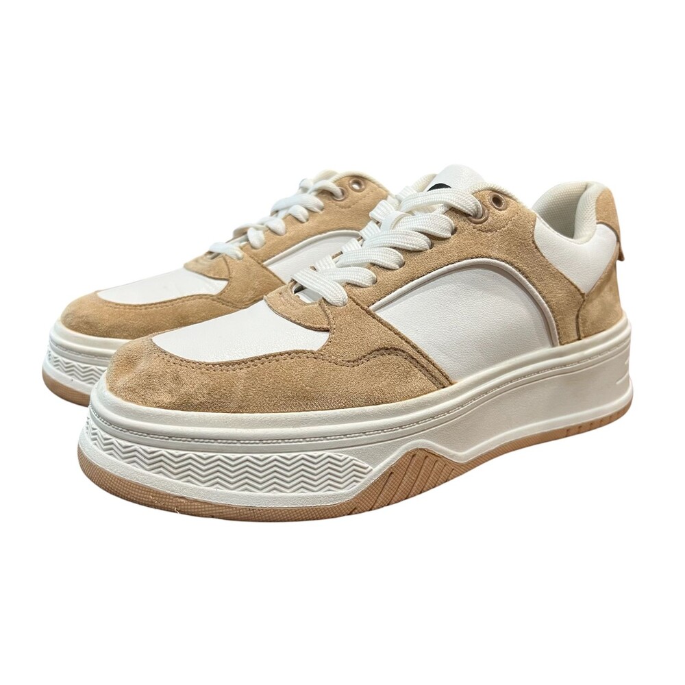 Fabletics The Lifestyle Sneaker Women's Size 9 White & Tan